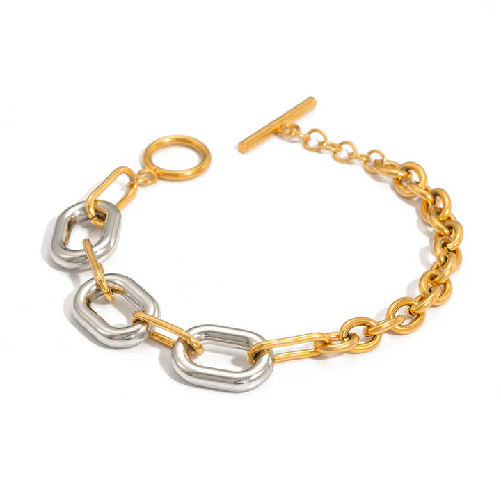 Gyllent kubisk armbånd